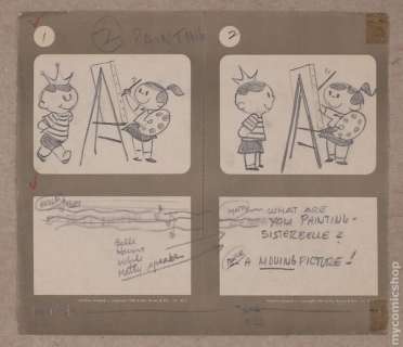 Original Storyboards (Painting) for Funday Funnies featuring Matty Mattel | mycomicshop.com