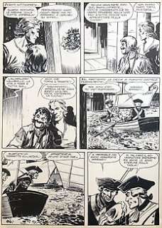 Onofrio Bramante - Falco Bianco - O. Bramante - Tavola originale "Il robin hood del nord-est" - Page volante