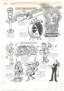 Tony Tallarico | Tallarico - Push Button Toys, Crazy Magazine Original
 Comic Book Art c. 1970s | Russ Cochran