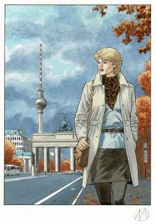 Philippe Aymond - Lot 350 - Lady S, dessin original à l’encre de chine et à l’aquarelle réalisé pour un ex-libris.