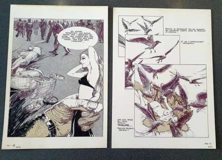 Christian | Christian - 2x Planche originale - Phaline - La Contestatrice du subconscient - (1975) | Catawiki