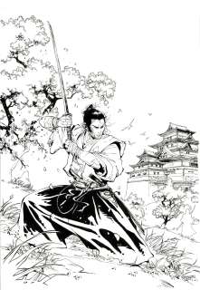 Cristina Mormile | Samurai, Insoupçonnable, Couverture originale à l’encre de chine pour cet album paru en 2021 chez Soleil. | Septimus