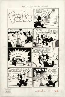 145: Messmer Felix the Cat #42 8pgs original comic art | Russ Cochran