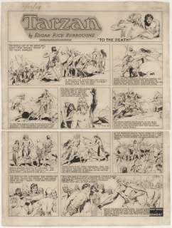 180: Foster Tarzan Sunday 10/22/33 original comic art | Russ Cochran