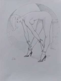 Leone Frollo | Leone Frollo - Illustrazione originale a matita - Firmata - Page volante - Exemplaire unique | Catawiki