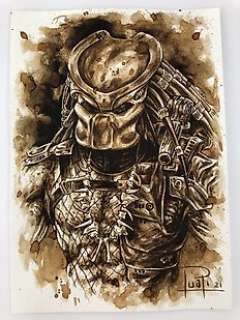Juapi Coffee Artist - Original Coffee Painting - PREDATOR (2021)