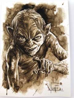 Juapi Coffee Artist | Original Coffee Painting - GOLLUM (2021) | Catawiki