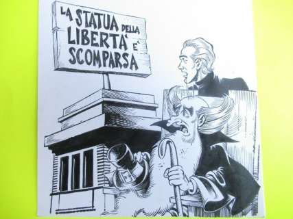Paolo Piffarerio | Alan Ford, Gruppo TnT n. 103 - P. Piffarerio - copertina originale ’’La Statua della Liberta’ e’ scomparsa’’ - Page volante - Exemplaire unique - (1981) | Catawiki