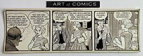 Lank Leonard - Mickey Finn Daily Strip From The 1950‘s - June 21st - Title "Inside Stuff!" - By Lank Leonard - Signed - Original Art Page - Pen & Ink - Page volante - Exemplaire unique - (1950)