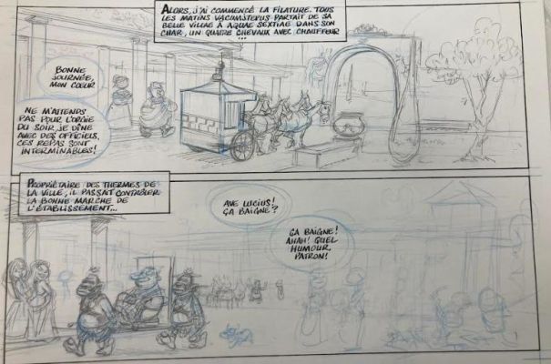 DESSIN ORIGINAL DE SERGE CARRERE POUR LEO LODEN : DEMIE PLANCHE CRAYONNÉE 4A | Pulp’s
