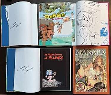 Manara + Seron | Les petites femmes 4x (1x avec dédicace par Seron) + Manara - Gulliveriana - 5x BD - Cartonné - EO - (1996/2005) | Catawiki