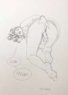 Giovanna Casotto | Giovanna Casotto â€œTempo liberoâ€ - illustrazione originale a matita - 25x35 - firmata - Page volante (2021) | Catawiki