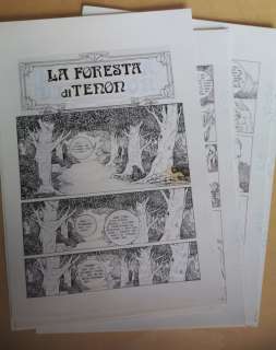 Ugolino Cossu E Ferrandino | Lanciostory - 12x tavole originali - Storia Completa "La foresta di Tenon" - Page volante - Exemplaire unique | Catawiki