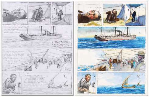 Flao, Benjamin | La ligne de fuite Bel ensemble de deux planches composé | Cornette de St Cyr