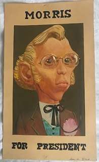 Giraud, Jean (Moebius) | Giraud, Jean - Original painting on board - Morris for president - published artwork | Catawiki