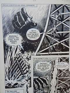 Kearon, Ted | Kearon, Ted - Originele pagina - Archie, de man van Staal - Robot Archie and the Golden Men - (1966) | Catawiki