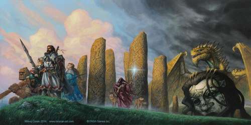 Milivoj Ceran - earthdrawn 4th edition triple cover (3 books in one) painted art - fasa games - 2014 signed