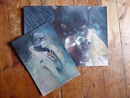 Le Hénanff, Fabrice - Le Hénanff, Fabrice - 2x Dessin original couleur - Hommage Ã  Blacksad - (2021)