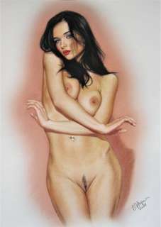 Giselle Hugues | Pin Up - G.Hugues - original artwork "Karm" A4 - (2021) | Catawiki