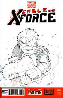 Steven Crowe | Cable and X-Force #1 Chibi Cable Sketch Cover | Abel Original Art
