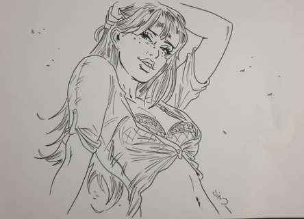 Jim | Jim - Dessin original - Marie - Une Nuit Ã  Rome - (2015) | Catawiki