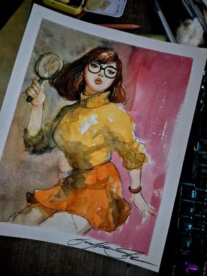 Guilherme Silva - VELMA DINKLEY - Pinup art by Guilherme Silva - 10,9" x 13,4"