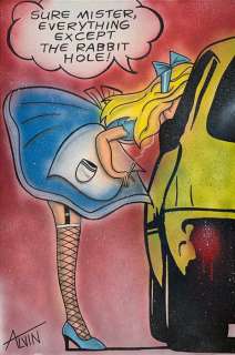 Alvin Silvrants | Alice in Wonderland - Original drawing in colour by Alvin Silvrants | Catawiki