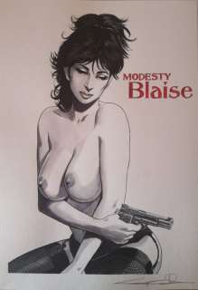 Giuseppe Candita | G. Candita - " tributo a Modesty Blaise " cm 42x29 - Page volante - Exemplaire unique (2021) | Catawiki