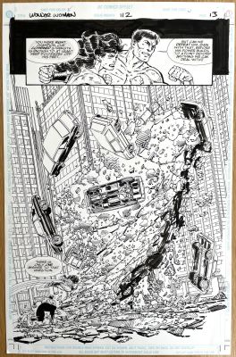 John Byrne | Wonder Woman Splash Page | Thornbush Art
