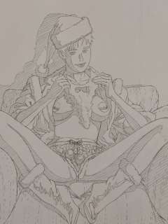 Roberto Baldazzini | Chiara - Buon Natale da Chiara - Page volante - Exemplaire unique | Catawiki