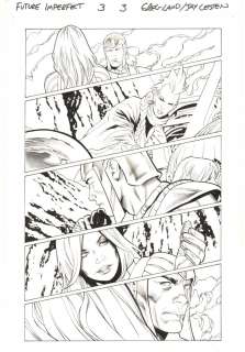 Greg Land, Jay Leisten - Future Imperfect #3 P.3 - Ruby Summers, Janis Jones, Skooter, & Layla Miller - 2015 Signed