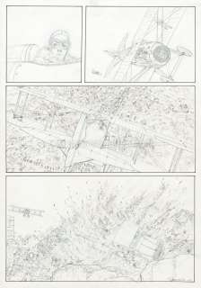 Romain Hugault - Planche originale  - Le pilote à l‘ Edelweiss