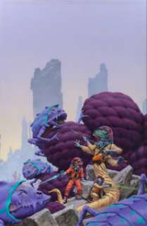  - Richard Hescox (American, b. 1949)
 Lair of the Cyclops paperback cover, 1991
 Acrylic on board
 29-3/4 x 19-3/4 inches ...