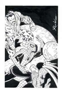 Kraven and Mysterio vs. Spider-Man Sketch by Ron Williams | mycomicshop.com