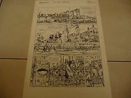 Marc-Renier - 2 Original pages  - (p.9) Les bois brÃ»lés + (p.25) Le secret du Prussien  - Jackson, albums 1 and 2  - (1987 / 1989)