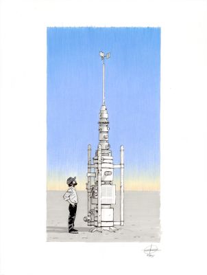 Renaud Roche | Les Guerres de Lucas – Dessin original – R25 | Galerie Barbier