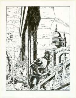 Ted Benoit - illustration originale, projet de couverture d‘une aventure refusée (2006), intitulée "Résurrection" - Blake et Mortimer