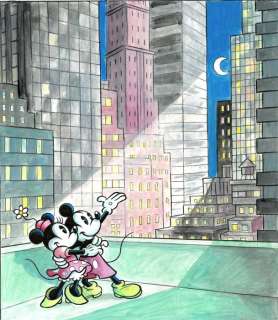 Tony Fernandez, Disney Artist | Mickey & Minnie "Bright Moonlight" - Original Painting - Tony Fernandez Signed - Acrylic Art | Catawiki