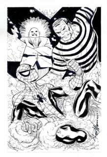 Spider-Man vs. Sandman and Kingpin Sketch by Ron Williams | mycomicshop.com