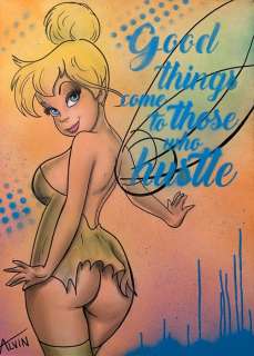 Alvin Silvrants | Naughty Tinkerbell Hustle - Original drawing in colour by Alvin Silvrants | Catawiki