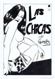 Portada Orginal de LAS CHICAS CARRILLO - Antonio Pérez Carrillo - PVP 1200â‚¬