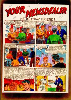 YOUR NEWSDEALER HE IS YOUR FRIEND!, SADDLE JUSTICE #6, 1 Pg Story (May-Jun 1949) NO RESERVE! | Russ Cochran