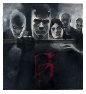 Alex Maleev - Defenders #1 painted cover - daredevil, iron fist, jessica jones, and luke cage - de la soul ‘stakes is high‘ homage - 2017 signed