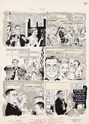Mort Drucker, (1929-2020), Two comic panels from MAD Magazine #61. 1961. | Swann Galleries