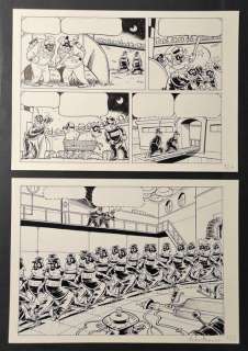 Andrea Ferraris | Anders And & Co. #45 - Andrea Ferraris - tavola originale "The Most Unique Beagle" (2x matite + 2x chine su blue line) - Page volante - Exemplaire unique - (2013) | Catawiki