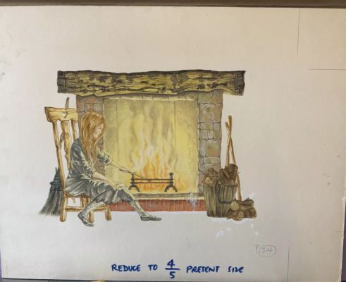 Lot 113 - Original Artwork For Cinderella Book 1970’s Andrew Skilleter Free Post In UK | misc / divers