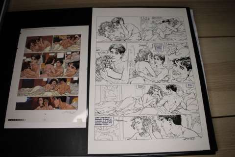 Kas & Mythic | Kas - Planche originale (p.33) + mise en couleurs - Halloween Blues T4 - Points de chutes - (2006) | Catawiki