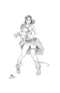 Rosita Amici | Rosita Amici original artwork "Viking Girl" - (2022) | Catawiki