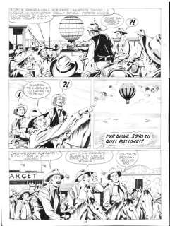 Guglielmo Letteri | Tex n. 257 - Guglielmo Letteri -Tavole Originali "La pista nel cielo" - Page volante - Exemplaire unique - (1982) | Catawiki