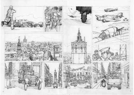 Agustín Ferrer | Lápices Originales de Agustín Ferrer, de su obra «Plan de huida». | Yojimbo Cómics